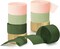 8 Rolls Moss Sage Green Pink Crepe Paper Streamers(Moss Green)